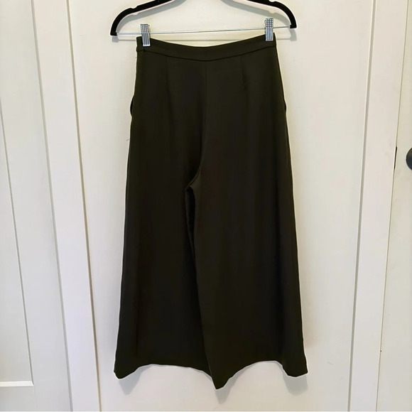 Aritzia Wilfred Culottes Wide Leg Crop Trousers Black Size  2 Lalemant Office - Picture 4 of 4